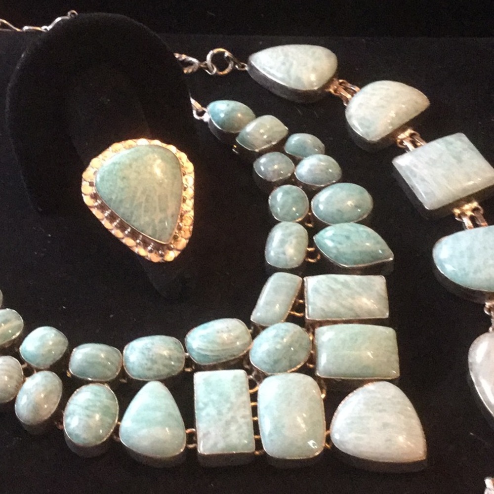 💥 AMAZING 💥RARE 3 Piece Genuine Gemstone Set - Picture 7 of 8